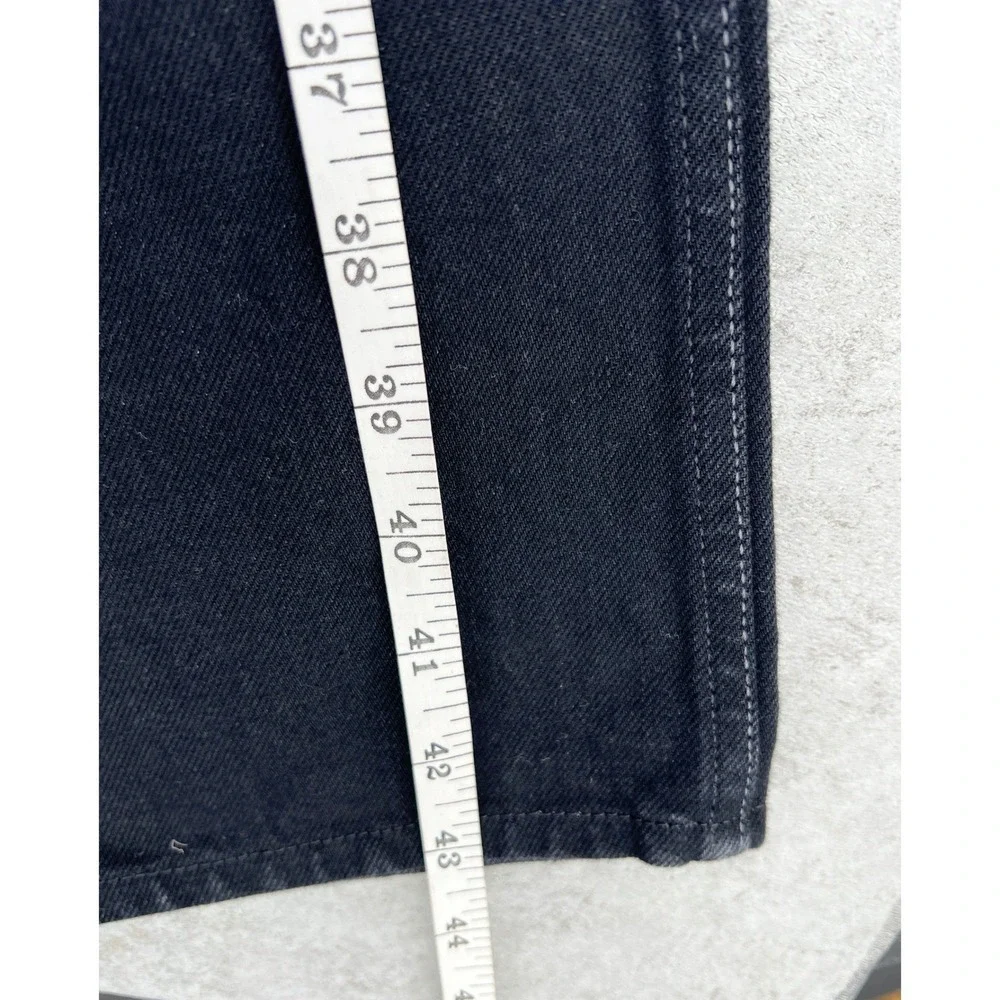 FRAME Le Italien Flare Jeans Noir‎ Black High Rise Rigid Cotton Italy 26 x 32